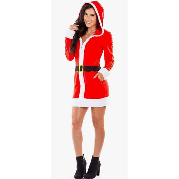 Tipsy Elves Christmas Sweater Dresses Hoodie for Women - S - Picture 1 of 9
